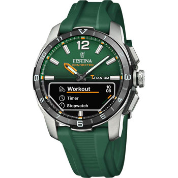 FESTINA Connected D Smartwatch Green Rubber Strap