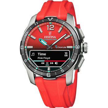 FESTINA Connected D Smartwatch Red Rubber Strap