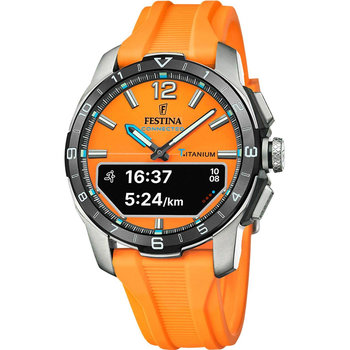 FESTINA Connected D Smartwatch Orange Rubber Strap