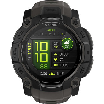 GARMIN Instinct 3 50mm AMOLED Black with Charcoal Silicone Band