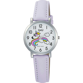 Q&Q Kids Purple Leather Strap