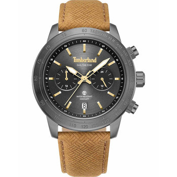 TIMBERLAND Raynham Dual Time Brown Leather Strap