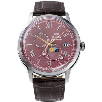 ORIENT Classic Sun and Moon Automatic Brown Leather Strap