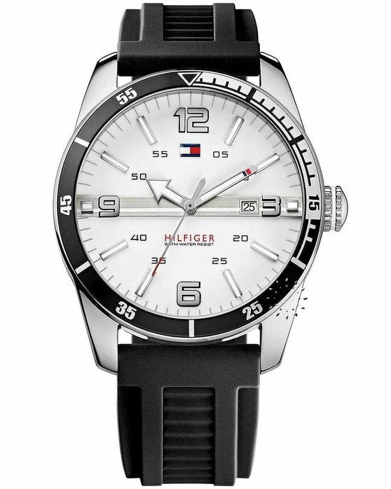 TOMMY HILFIGER Sport Black Rubber Strap