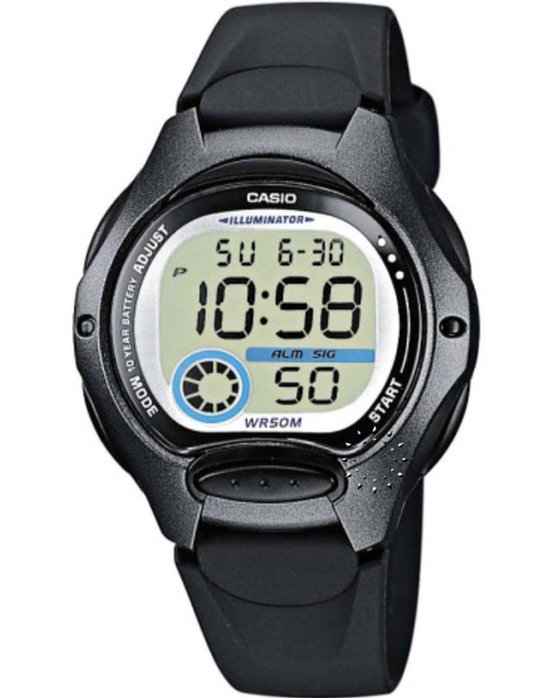 casio collection digital black rubber strap