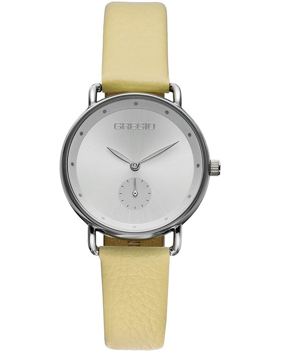 GREGIO Chrystie Yellow Leather Strap