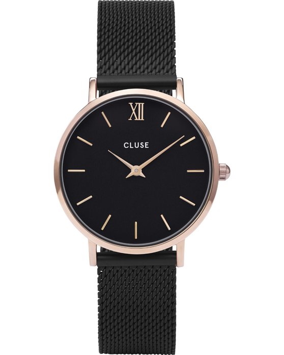 CLUSE Minuit Black Stainless Steel Bracelet