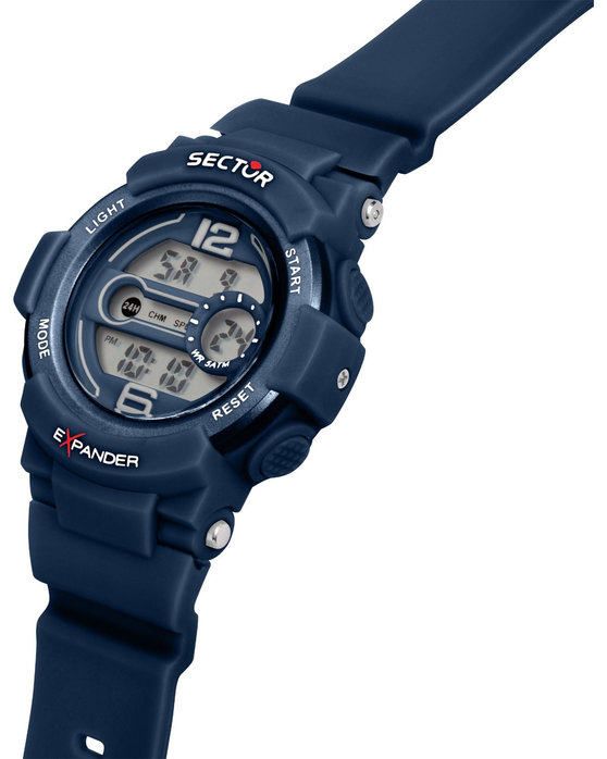 SECTOR EXPANDER-16 Dual Time Chronograph Blue Plastic Strap