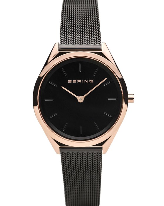 BERING Ultra Slim Black Stainless Steel Bracelet