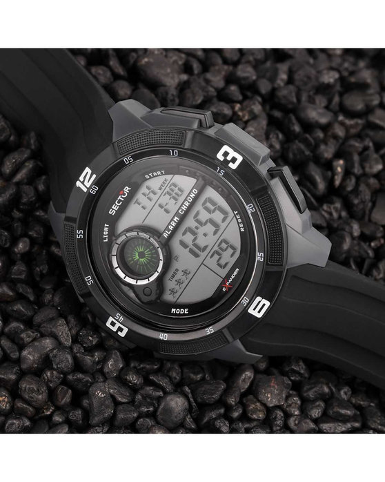 SECTOR EX-04 Chronograph Black Silicone Strap