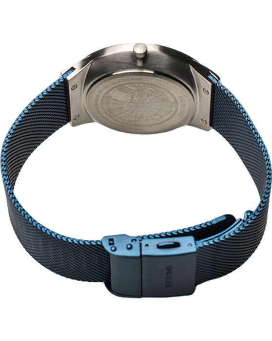 BERING Classic Blue Stainless Steel Bracelet