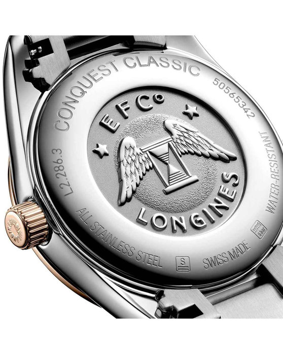 LONGINES Conquest Classic Diamonds Two Tone Stainless Steel Bracelet