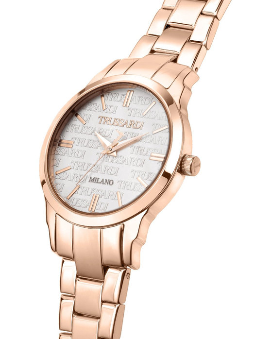 TRUSSARDI T-Bent Rose Gold Metallic Bracelet