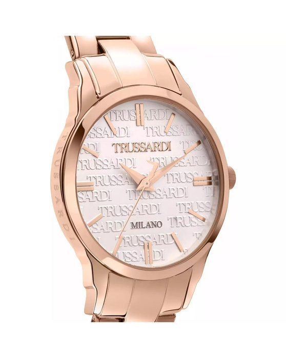 TRUSSARDI T-Bent Rose Gold Metallic Bracelet