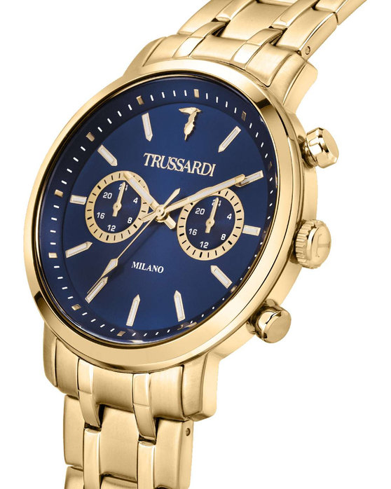 TRUSSARDI T-Couple Dual Time Gold Metallic Bracelet