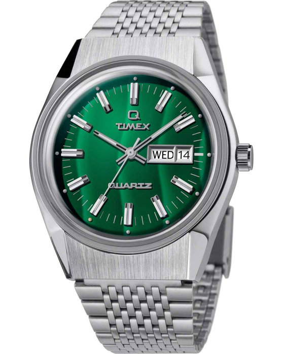 TIMEX Q Falcon Eye Silver Stainless Steel Bracelet