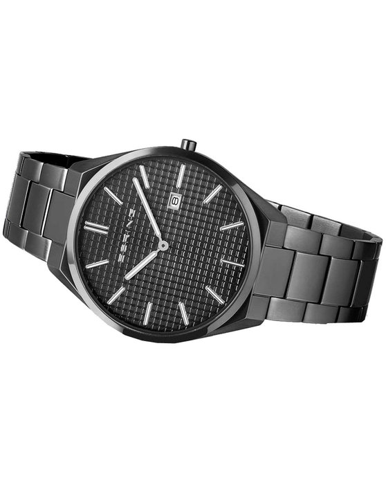 BERING Ultra Slim Grey Stainless Steel Bracelet