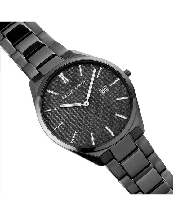 BERING Ultra Slim Grey Stainless Steel Bracelet