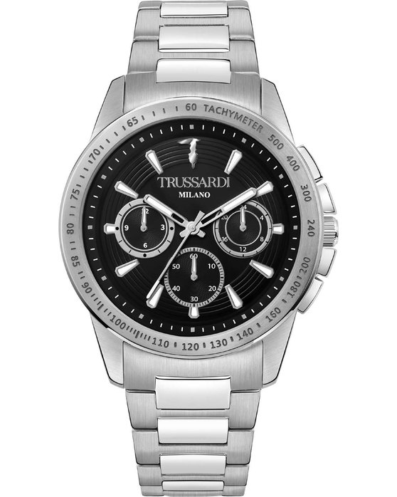 TRUSSARDI Τ-Hawk Chronograph Silver Stainless Steel Bracelet