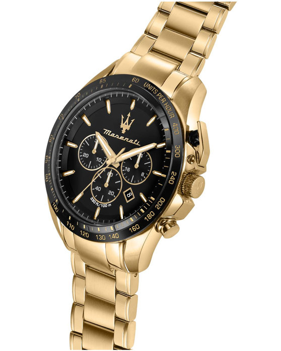 MASERATI Traguardo Chronograph Gold Stainless Steel Bracelet