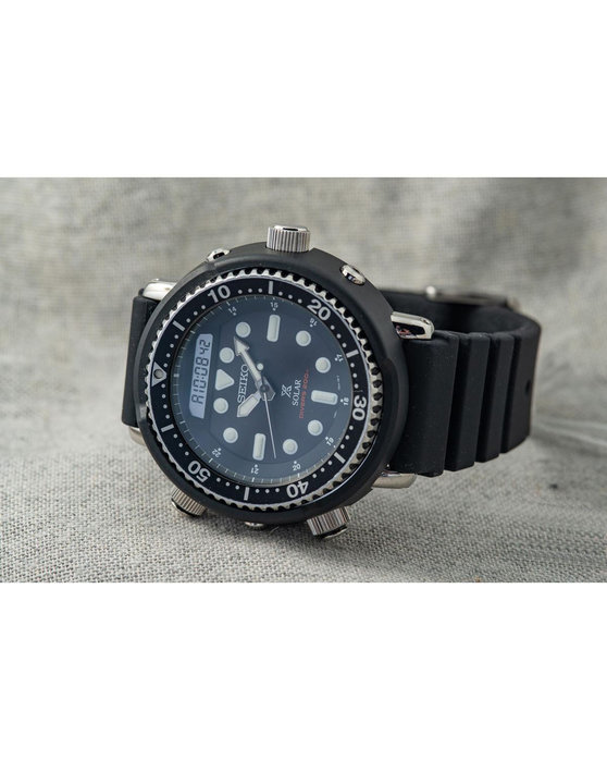 SEIKO Prospex Divers Solar Solar Chronograph Black Silicone Strap