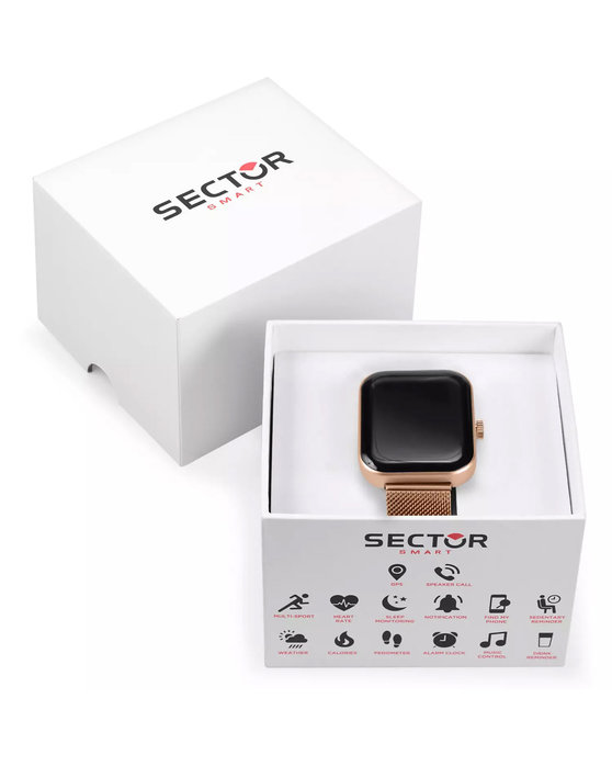SECTOR S03 Smartwatch Rose Gold Metallic Bracelet