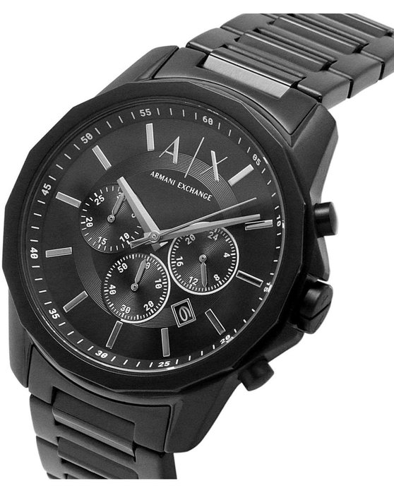 ARMANI EXCHANGE Banks Chronograph Black Stainless Steel Bracelet