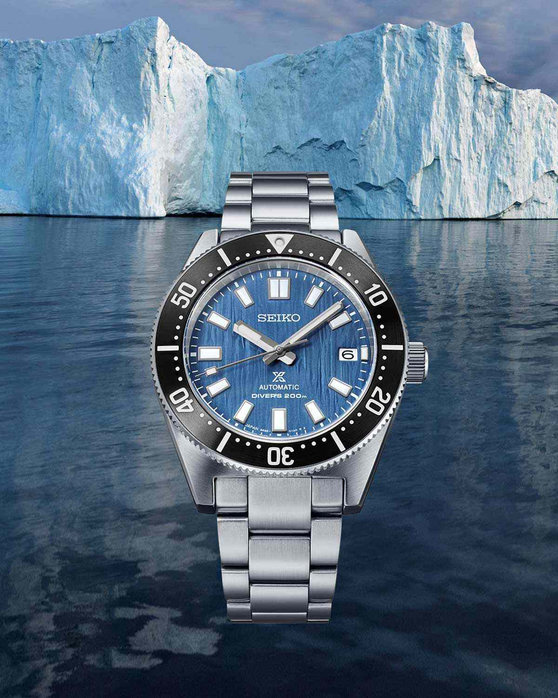 SEIKO Prospex Glacier Save the Ocean Divers Automatic Silver Stainless Steel Bracelet Special Edition