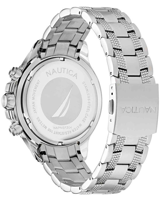 NAUTICA NST Chronograph Silver Stainless Steel Bracelet