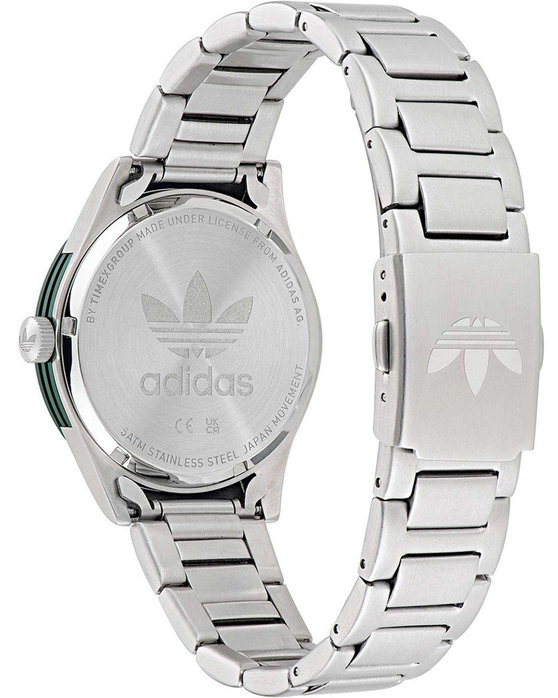 ADIDAS ORIGINALS Code Three Silver Stainless Steel Bracelet