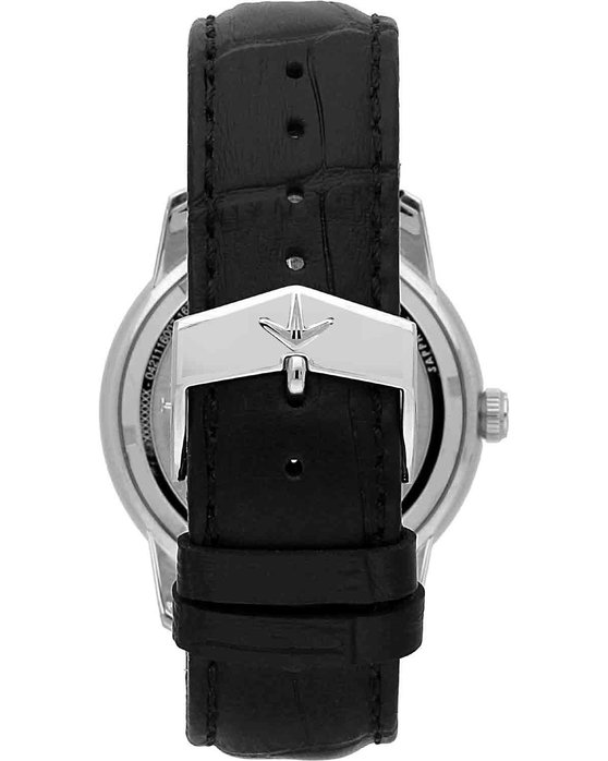 LUCIEN ROCHAT Iconic Automatic Black Leather Strap Gift Set