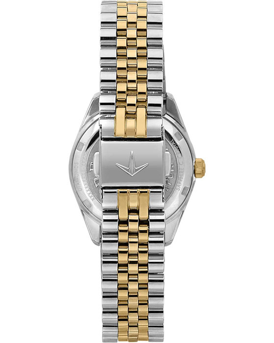 LUCIEN ROCHAT Madame Diamonds Two Tone Stainless Steel Bracelet