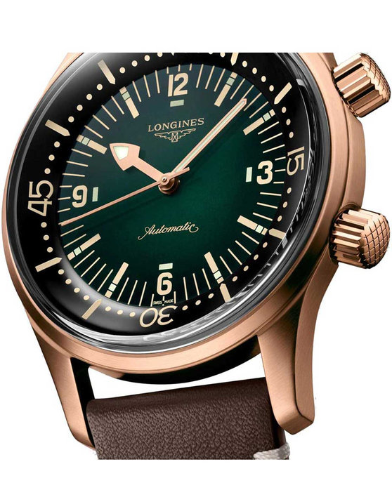 LONGINES Legend Diver Automatic Brown Leather Strap Gift Set