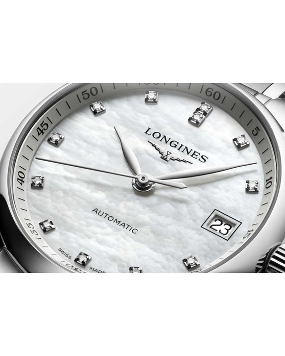 LONGINES The LONGINES Master Collection Diamonds Automatic Silver Stainless Steel Bracelet