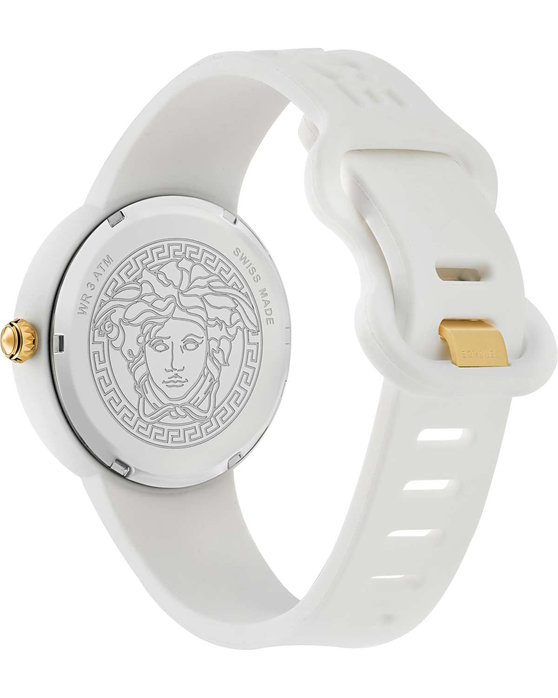 VERSACE Medusa Pop White Rubber Strap