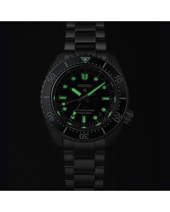 SEIKO Prospex Marine Green Divers Automatic GMT Silver Stainless Steel Bracelet