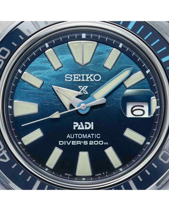 SEIKO Prospex Great Blue Divers Automatic PADI Blue Silicone Strap