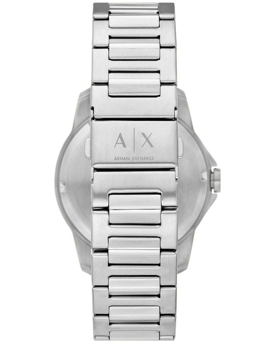 ARMANI EXCHANGE Banks Silver Stainless Steel Bracelet