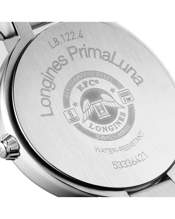 LONGINES PrimaLuna Diamonds Silver Stainless Steel Bracelet