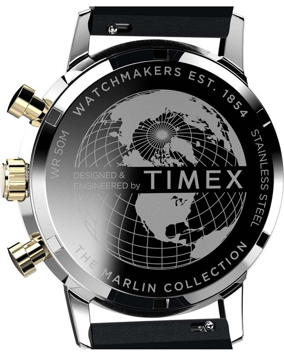 TIMEX Marlin Chronograph Black Leather Strap