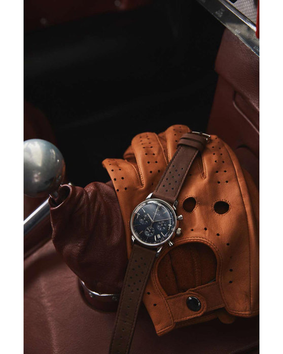 TIMEX Marlin Chronograph Brown Leather Strap