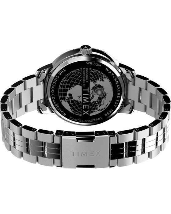 TIMEX Trend Chicago Silver Stainless Steel Bracelet