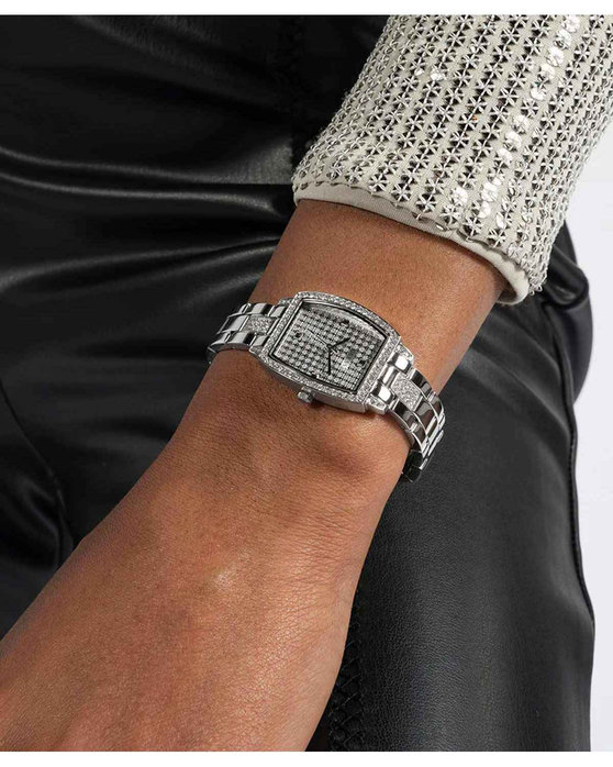 GUESS Brilliant Crystals Silver Stainless Steel Bracelet