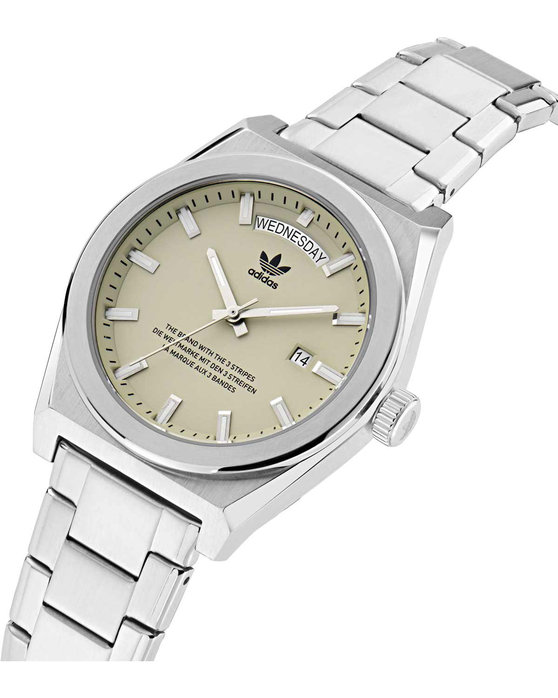 ADIDAS ORIGINALS Code Five Silver Stainless Steel Bracelet