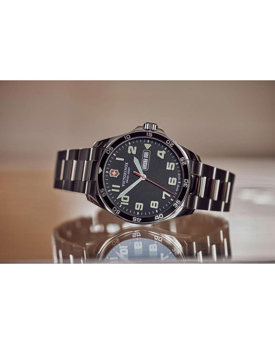 VICTORINOX FieldForce Silver Stainless Steel Bracelet