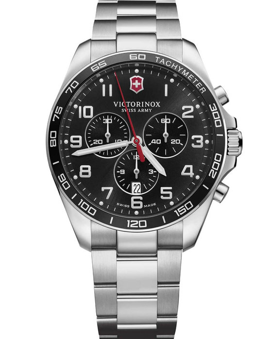 VICTORINOX FieldForce Classic Chronograph Silver Stainless Steel Bracelet