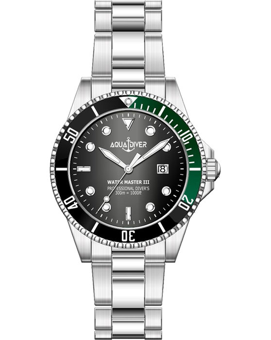 AQUADIVER Water Master III Silver Stainless Steel Bracelet