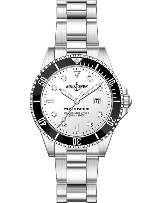 AQUADIVER Water Master III Silver Stainless Steel Bracelet