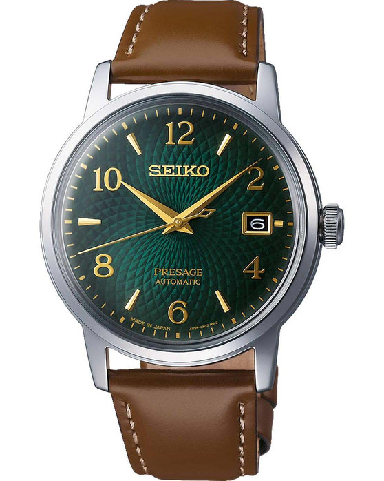 SEIKO Presage Cocktail Time Mojito Automatic Brown Leather Strap