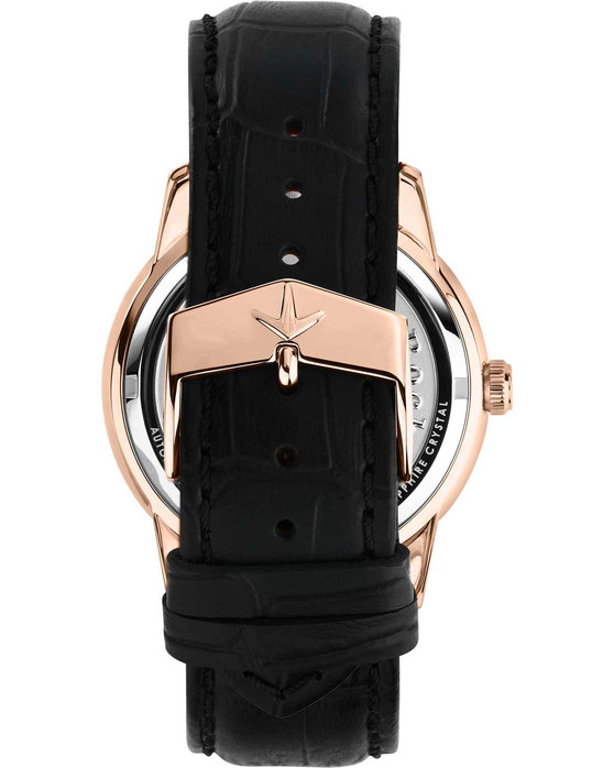 LUCIEN ROCHAT Iconic Automatic Black Leather Strap